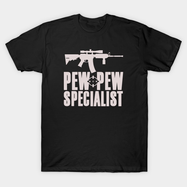 Pew Pew Specialist Airsoft/Paintball T-Shirt by Issho Ni